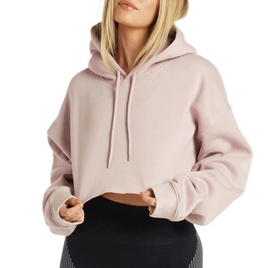 Top corto para mujer más vendido al mejor precio sudaderas con capucha ligeras personalizadas Top corto para mujer servicio OEM - Product Image 2