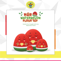 Vente à l'échelle mondiale de jouets islamiques de qualité supérieure 20cm oreiller en peluche en forme de fruit de pastèque pour les cadeaux de l'Aïd et du Ramadan au prix de gros