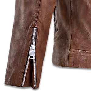 Vestes en cuir avec logo brodé personnalisé Prix de gros Vestes en cuir de haute qualité Nouvelle mode Veste d'hiver en cuir - Product Image 6