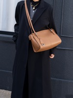 Sac à main pour femme GIGI LYLA 2026, nouveau, de haute qualité, en cuir de vache véritable, fermeture éclair moyenne, doublure en polyester, rétro