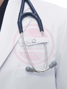 Manteau de laboratoire d'hôpital unisexe personnalisé en coton utilisé quotidiennement blouses de laboratoire professionnelles à manches longues pour l'hôpital - Product Image 5