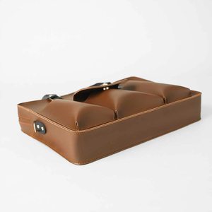 Maletín de Cuero Unisex de Lujo, Piel de Vacuno Genuina, Gran Capacidad, para Portátil, Personalizable, de Negocios, de Nailon Suave y Ligero - Product Image 6