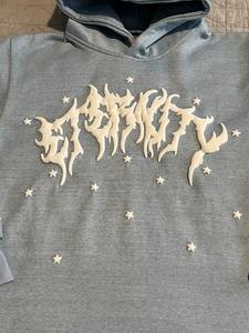 Sweat à capuche imprimé PUFF brodé pour hommes et femmes 100% coton saison d'hiver essentiel - Product Image 4