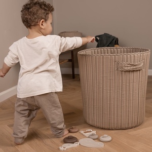 Bolsa Organizadora para Carrinho de Bebê em Algodão, Armazenamento para Berço, Bolsa de Fraldas para Recém-Nascidos, Balde Cilíndrico Portátil com Estampa de Urso - Product Image 3