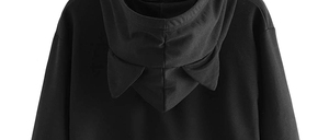 Sudadera con capucha de manga larga para mujer de alta calidad de nuevo estilo, sudadera con orejas de gato, sudaderas con capucha recortadas para mujer - Product Image 6