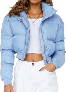 แจ็กเก็ตแฟชั่น2025อินเทรนด์ใหม่สำหรับผู้หญิงแจ็กเก็ตให้ความอบอุ่นในฤดูหนาวเสื้อครอปสั้นเสื้อแจ็คเก็ตปลาปักเป้าสำหรับผู้หญิง - Product Image 3