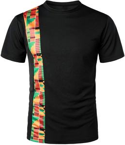 Camiseta negra de cuello redondo ajustada para mujer, ropa informal de verano, decoración de botones ecológica, ropa de mujer - Product Image 1