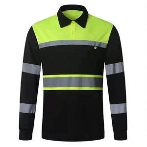 RAMPUS INTERNATIONAL Chemises de sécurité à logo personnalisé pour hommes Polos hautement réfléchissants avec poche à manches longues Vêtements de travail - Product Image 1