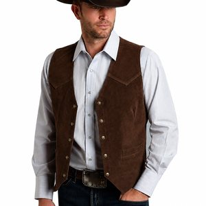 Gilet formel slim pour homme, respirant, avec rivets, de haute qualité, personnalisable avec logo, OEM, pour l'automne - Product Image 5