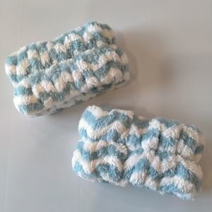 ชุดสายรัดศีรษะสปาลายโบว์ลายทางสายรัดข้อมือของผู้หญิงที่คาดผมสร้อยข้อมือประดับผมออกกำลังกายของเด็กผู้หญิง - Product Image 2