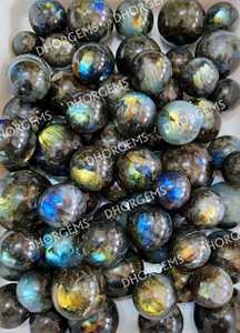 Bola de esferas de labradorita de fuego múltiple Natural, colgante de cuarzo tallado para decoración del hogar, piedras preciosas curativas de cristal para Decoración - Product Image 2