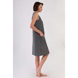 Vestido de dormir para mujer con tirantes anchos y bolsillos con cremallera para uso doméstico - Product Image 2