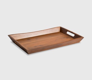 Juego de Bandejas de Madera Ecológicas Hechas a Mano de Primera Calidad con Diseño Moderno para Hotel, Venta al por Mayor, Artesanía Natural para Servir Frutas y Tazas de Té - Product Image 3