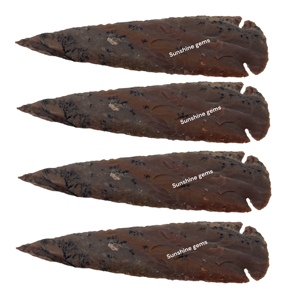 Vente en gros 7 pouces Agate indienne pointe de flèche clôture naturelle Agate pointe de flèche fabricants fournisseurs - Product Image 4