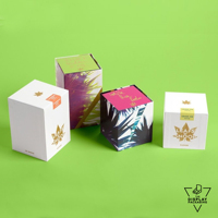Boîte d'expédition en papier couché jaune haut de gamme personnalisée pour cosmétiques, avec fond rabattable, emballage imprimé pour huiles, pochettes d'expédition et rangement en gros