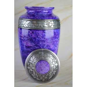 โกศใส่เถ้ากระดูกโลหะทำมือจากอินเดียสำหรับสัตว์เลี้ยงและทารกขี้เถ้างานศพสไตล์ยุโรป - Product Image 2