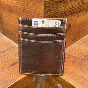 Hand <b>Tooled</b> Leather Money <b>Clip</b> for Unisex Genuine Leather Slim Minimalist Magnetic Money <b>Clip</b> Credit Card Holder Small Wallets - Product Image 3