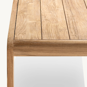 Table de jardin carrée robuste en teck au style moderne, résistante et anti-fongique - Product Image 3