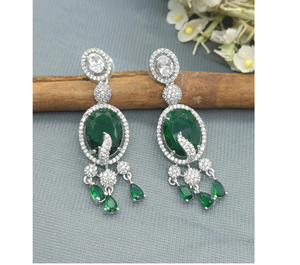 Traditional Wedding Look <b>Earrings</b> With Shining For Girl's Ethnic Wear Collection For Women's From India - Product Image 4