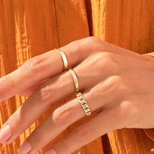 Anillo de Moda para Mujer, Estilo Clásico, Chapado en Oro sobre Plata de Ley, con Diamante Cultivado en Laboratorio de Corte Redondo, Anillo de Eternidad Personalizado - Product Image 6