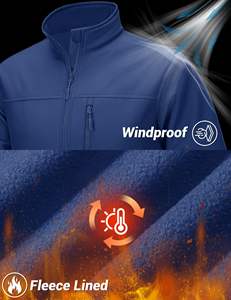 Chaqueta Softshell impermeable para exteriores para hombre para deportes de invierno abrigo de senderismo con cremallera larga con estilo Blouson hecho en Pakistán - Product Image 4