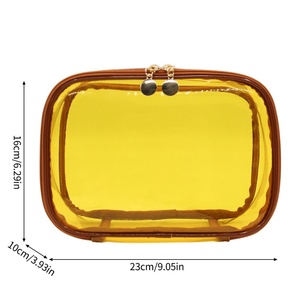 กระเป๋าเครื่องสำอางพลาสติกพิมพ์ลายโลโก้ได้ตามต้องการกระเป๋าซิปกันน้ำ - Product Image 2