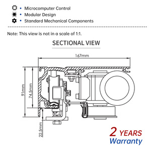 Deper hiện đại tự động cửa trượt hệ thống 200kg chải động cơ điều khiển dễ dàng D20/ES200 tương tự nhập quang điện cảm biến - Product Image 3