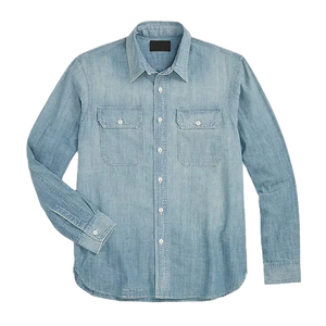 Top Sale Breathable Pure Cotton <b>Shirt</b> with Long Sleeve Chambray <b>Shirt</b> for <b>Men</b> Custom Design Made in Bangladesh - Product Image 2