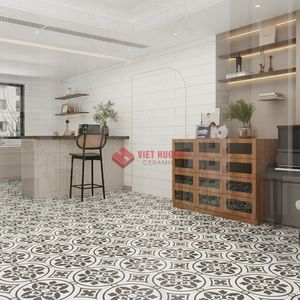 Carrelage en ciment 200x200, design géométrique marocain, idéal pour les finitions de cuisine et de salle de bain modernes. - Product Image 3