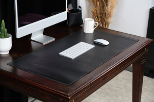 Tapis de bureau en cuir véritable fait à la main Durable Extra Large tapis de Table protecteur de bureau et maison tapis de Table LDP-0022B - Product Image 4