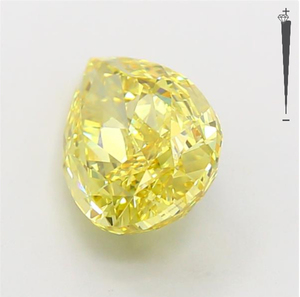 เพชรลูกแพร์4.01 CT สีเหลืองแฟนซีความคมชัด Vs1 CVD ห้องปฏิบัติการที่ปลูกเพชรหลวมสำหรับการทำเครื่องประดับเพชร - Product Image 2