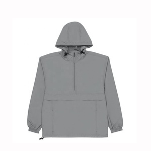 Veste coupe-vent en nylon décontractée pour homme Nouvelle vente chaude Respirante Bloc de couleur Imperméable Fermeture éclair Vêtement d'extérieur - Product Image 1