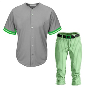 Personnalisé 100% Polyester Hip Hop Bouton Baseball Jersey Pantalon Respirant Imprimé Personnalisé Baseball Uniforme Fabricant & Exportateur - Product Image 3