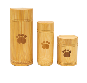 หลอดไม้ไผ่กระจายออกแบบให้มีรูปทรงกระบอกกระบอกสำหรับเก็บขี้เถ้าของสัตว์เลี้ยงอุปกรณ์งานศพเป็นมิตรกับสิ่งแวดล้อม - Product Image 1