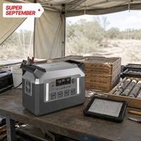 Station d'alimentation portable à batterie solaire 3000W 2202Wh, batterie LiFePO4, MPPT 15A, charge rapide, onde sinusoïdale pure