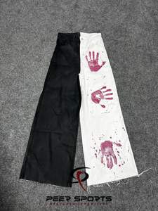 Nouveauté Jeans décontractés pour hommes à coupe droite et ample sur mesure 100% coton Séchage rapide Écologique Respirant Style de rue - Product Image 5