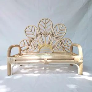 High quality & best sale rattan flower bench chair handmade in Vietnam for newborn photo Studio Accessories