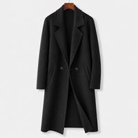 Manteau d'hiver en laine pour homme, coupe classique, double boutonnage, anti-plis, respirant, écologique, personnalisable OEM