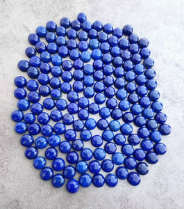 Lapislázuli Cabujón Redondo con Parte Trasera Plana, Piedras Preciosas Calibradas, Lapislázuli Natural, Piedra Preciosa Suelta - Product Image 1