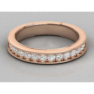 Bague solitaire en or 18 carats avec diamant brillant - Product Image 6