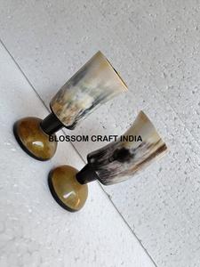 ถ้วยแก้วบัฟฟาโลฮอร์นดีไซน์ใหม่งานหัตถกรรมรูปดอกออกอินเดียงานฝีมือตามธรรมชาติดีไซน์ใหม่ - Product Image 6