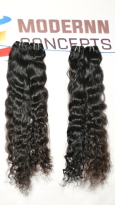 Extensiones de cabello humano de templo indio alineado con cutícula súper ondulada profunda suelta Color negro Natural ondulado ninguno procesado químicamente - Product Image 5