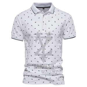 Nouveau Polo Homme à Manches Courtes Couleur Unie Respirant et Confortable en Coton Streetwear Impression Personnalisée Vêtement Haut OEM - Product Image 3