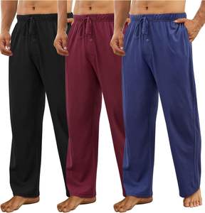 Pijama de Manga Larga para Hombre, Cómodo y Relajado, Tejido de Algodón Suave y Transpirable, Caída Suave, Ligero, Secado Rápido, con Bolsillos - Product Image 5