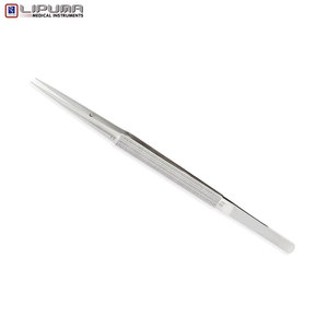 <strong>TC</strong> Micro Surgery Straight <strong>Forceps</strong> Straight 0.5mm Tips Round Handle High Quality Stainless Steel 7.25'' 18.5cm Medic Instruments - Product Image 6