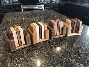 SOUS-VERRE DE DÉCORATION VENTE CHAUDE Dessous de verre en bois Blancs Écologiques Tapis de thé gravé personnalisé Sous-verres en bois - Product Image 5