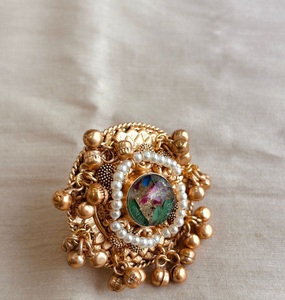 Classique traditionnel porter à la main Fusion plaqué or bague élégante pour les mariages fêtes fiançailles porter pour les femmes - Product Image 5