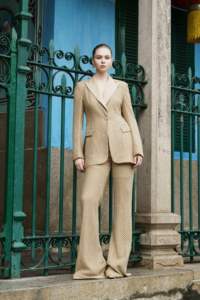 กางเกงและกางเกงสตรีระดับไฮเอนด์สำหรับสตรีมีซับในของ10% ผ้าฝ้าย90% ผ้าโพลีเอสเตอร์สั่งทำฉลากได้2025 - Product Image 3