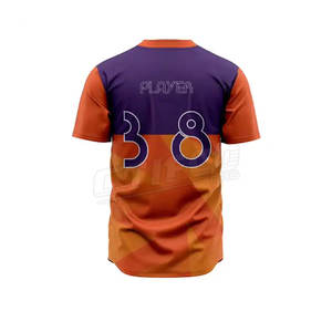 Uniformes de baseball à manches courtes pour hommes OEM vente en gros bon marché uniforme de maillot de baseball vierge - Product Image 5