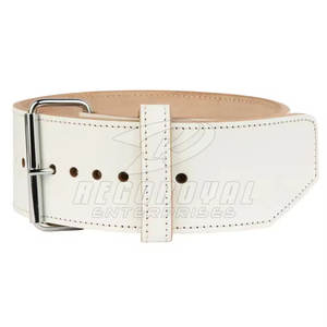 Cinturón de peso de una sola punta para trabajo pesado Soporte de gimnasio de cuero genuino Cinturón de una sola punta para hombres y mujeres - Product Image 2